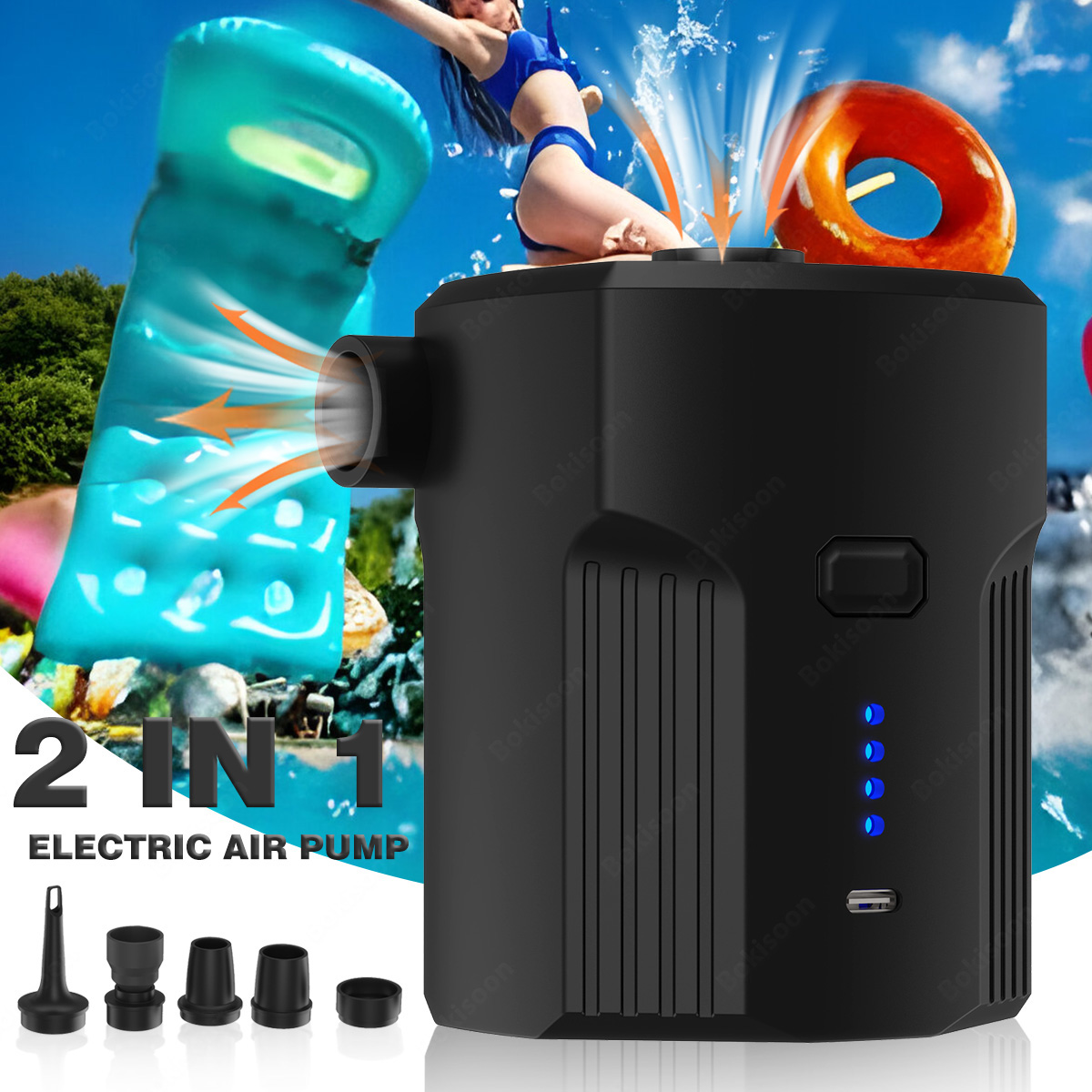 Outdoor Camping Mat - Portable Electric Air Pump for Inflatables
