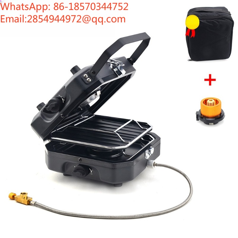Outdoor Camping Gas Stove - Dual‑Burner Portable Folding Gas Stove Stainless