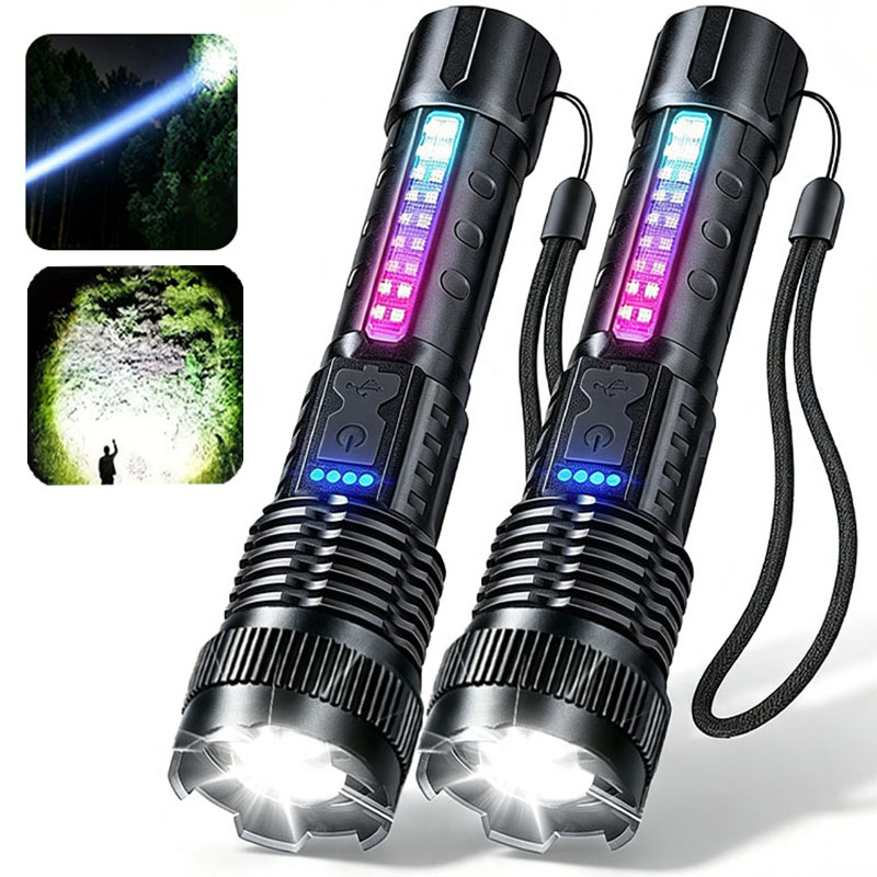 2pcs/set High Power LED Flashl - Outdoor Camping Glamping Share recension och pris