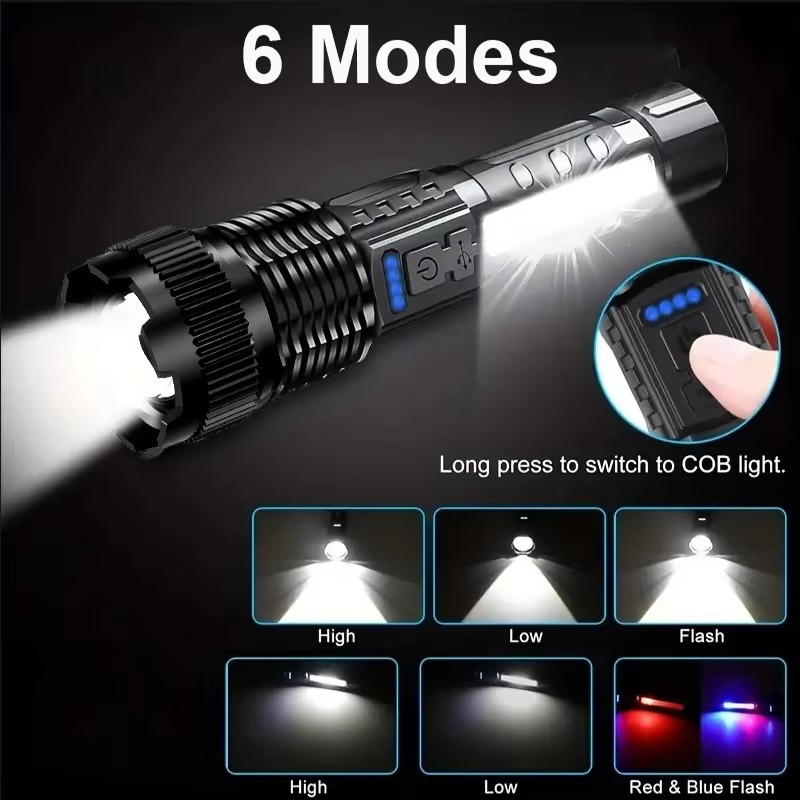 2pcs/set High Power LED Flashl - Outdoor Camping Glamping Share recension och pris