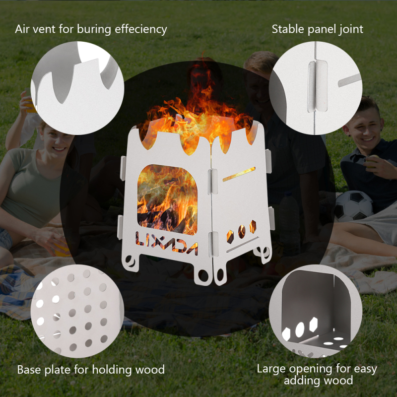 Lixada Titanium/Stainless stee - Outdoor Camping Wood Stove recension och pris