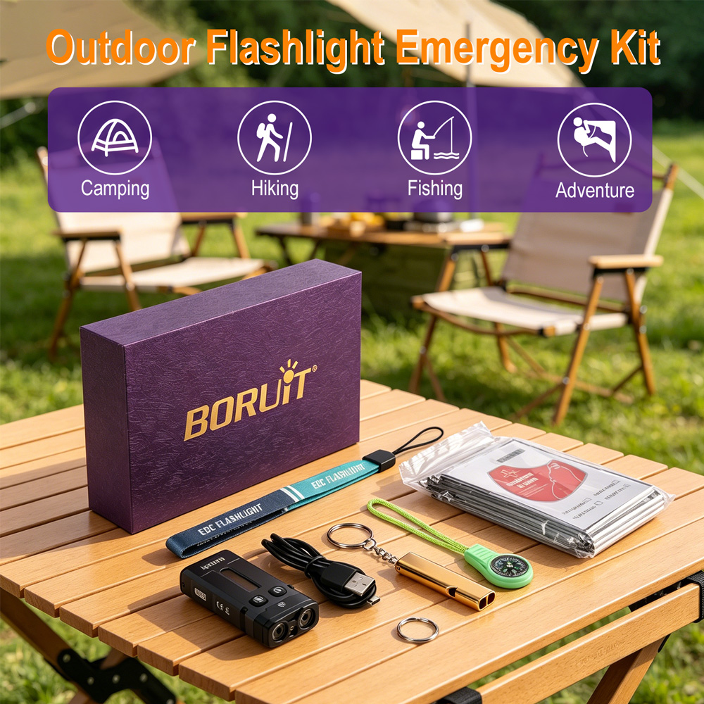 BORUiT EV20 EDC Flashlight 110 - Outdoor Camping Glamping Share recension och pris