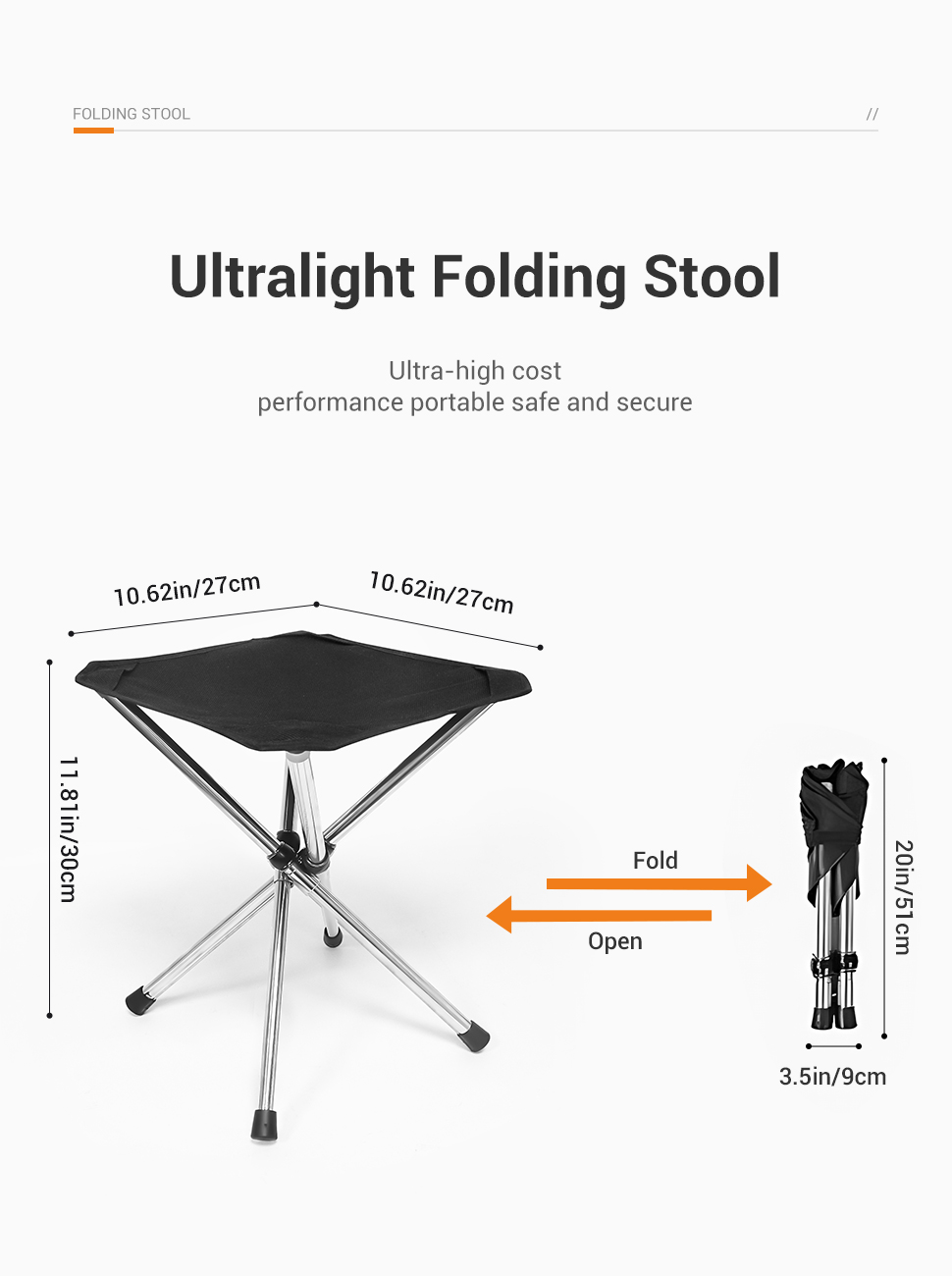 WESTTUNE Portable Folding Stoo - Outdoor Camping Hammock Chair recension och pris