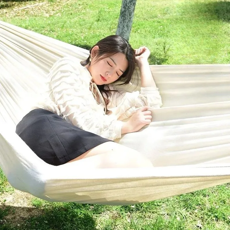 Canvas No Wooden Stick Hammock - Outdoor Camping Hammock recension och pris