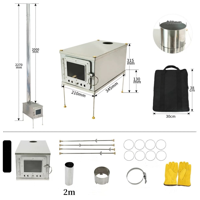 Foldable  Tent Stove Lightweig - Outdoor Camping Wood Stove recension och pris