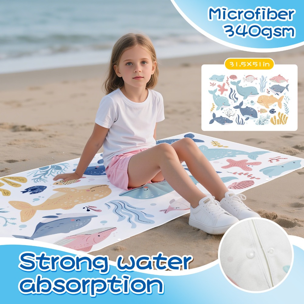 Cartoon Pattern Beach Towel Ki - Outdoor Camping Mat recension och pris