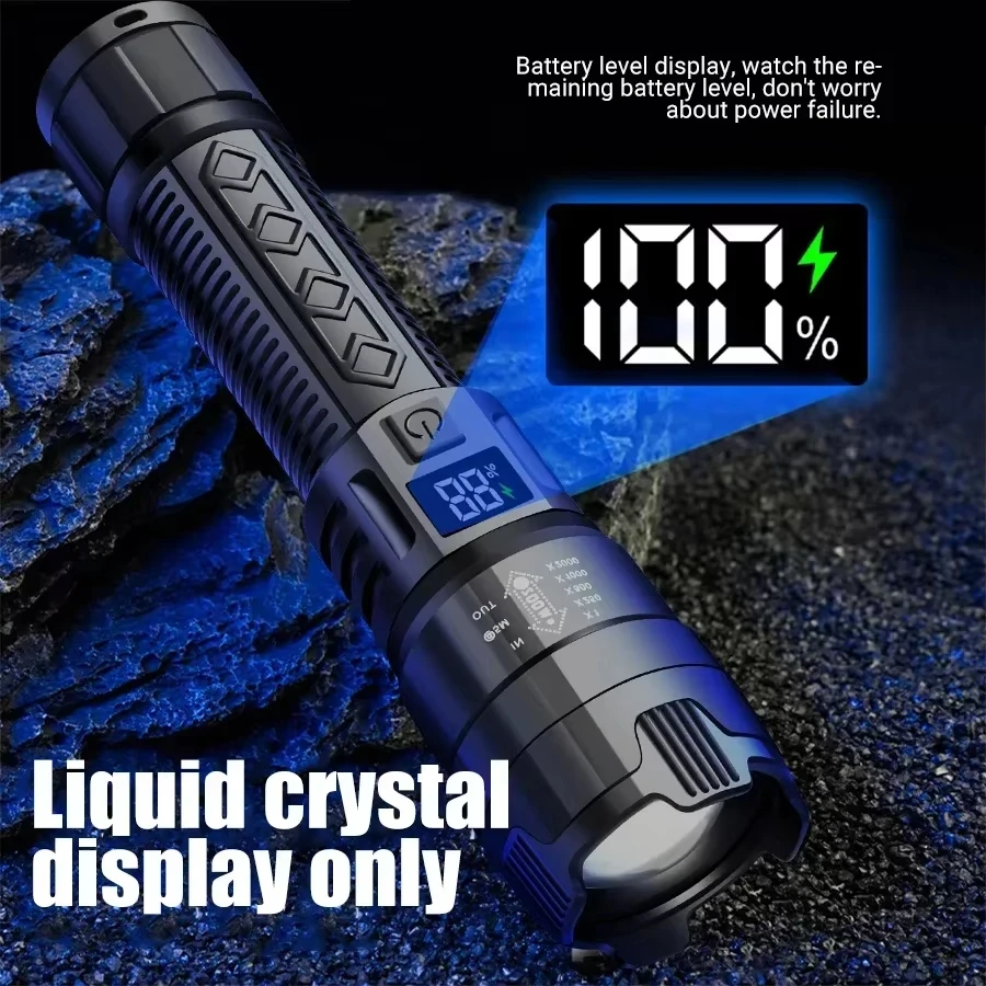 Tactical LED Flashlight 2000LM - Outdoor Camping And Fishing recension och pris