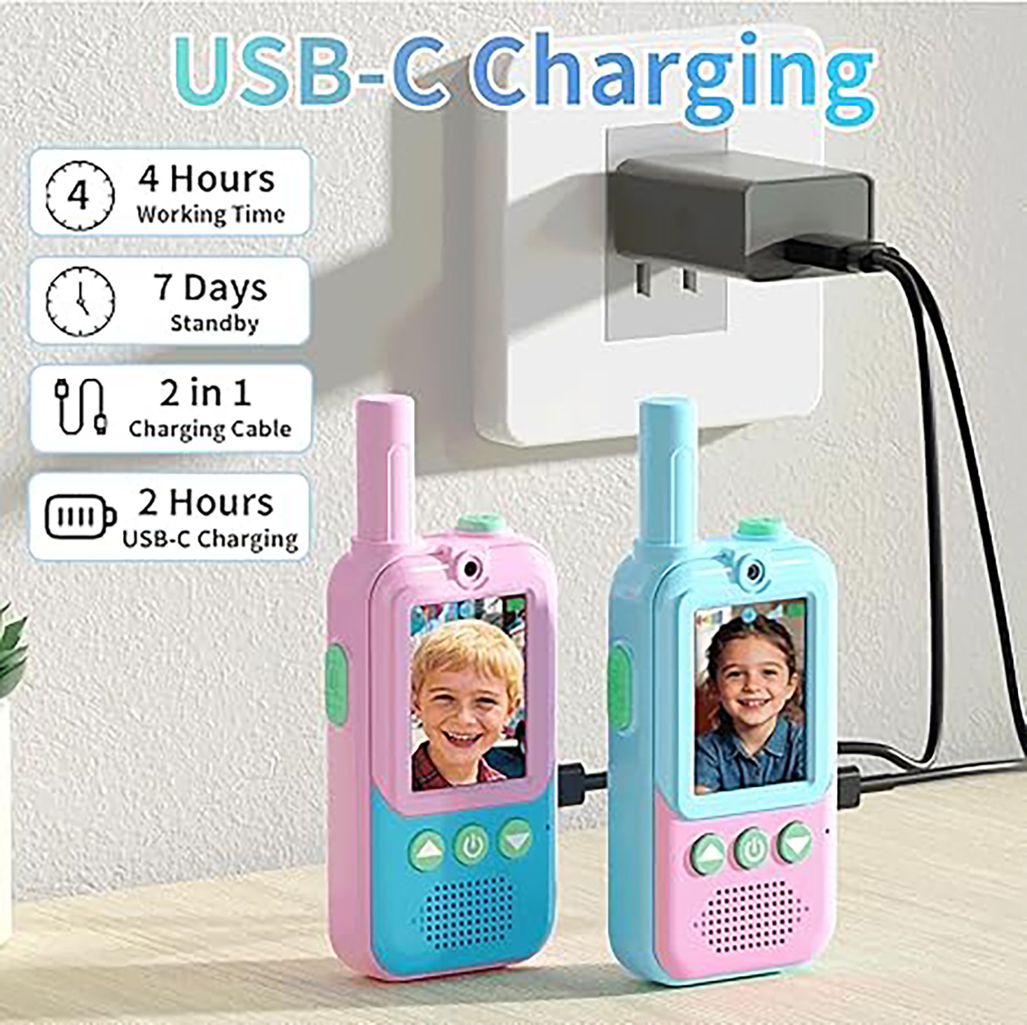Rechargeable Kids Video Walkie - Outdoor Camping Videos recension och pris