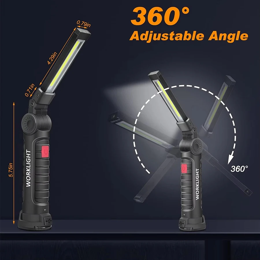 Rechargeable Magnetic Work Lig - Outdoor Camping And Fishing recension och pris