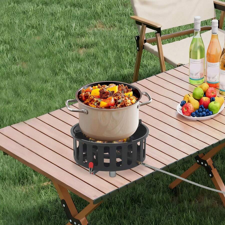 Portable Camping Stove With 3  - Outdoor Camping Gas Stove recension och pris