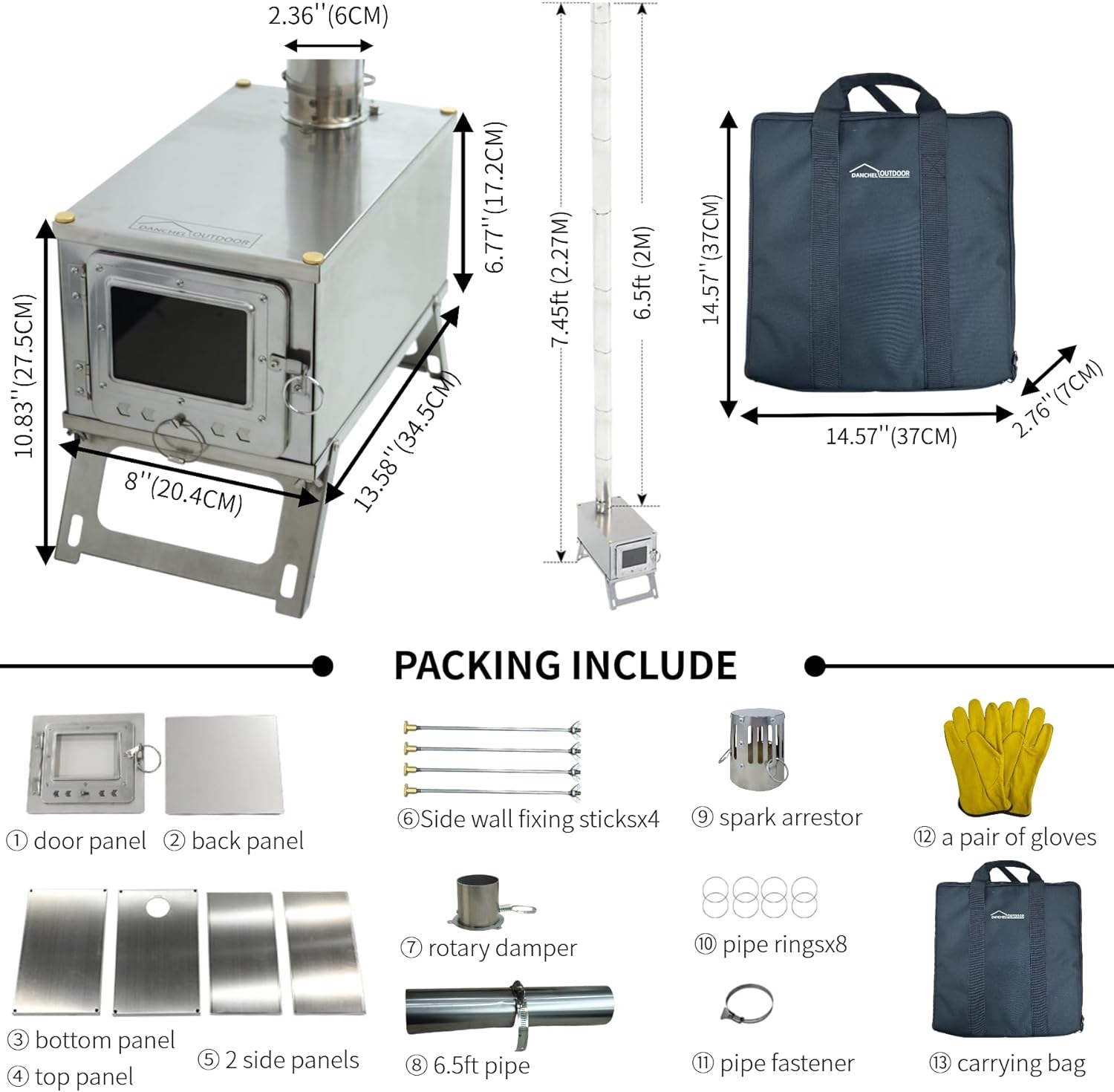 [New] Outdoor Stainless Steel  - Outdoor Camping Wood Stove recension och pris