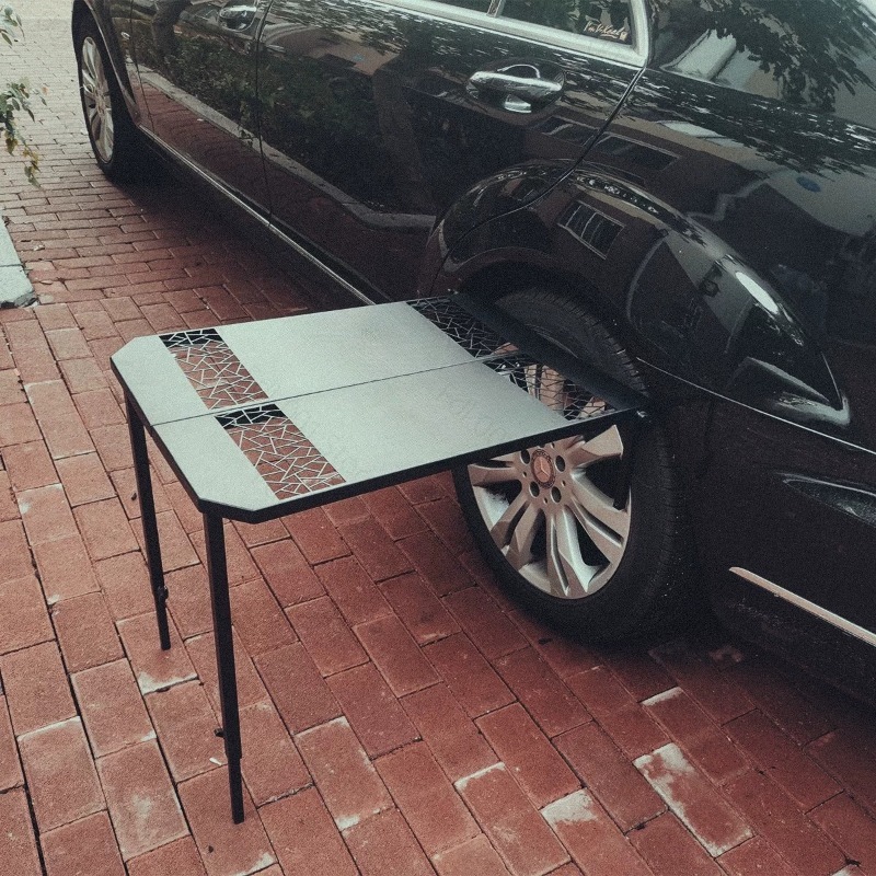 Car Camping Grill Tire Metal F - Camp Table Folding recension och pris