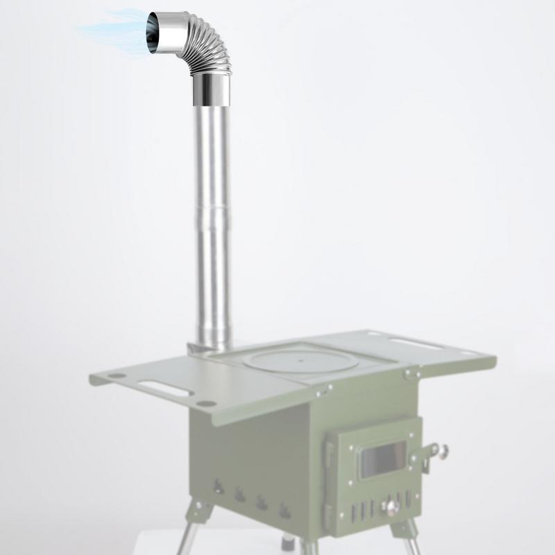 60/75mm Stainless Steel 90 Deg - Outdoor Camping Wood Stove recension och pris