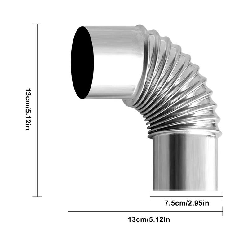 60/75mm Stainless Steel 90 Deg - Outdoor Camping Wood Stove recension och pris