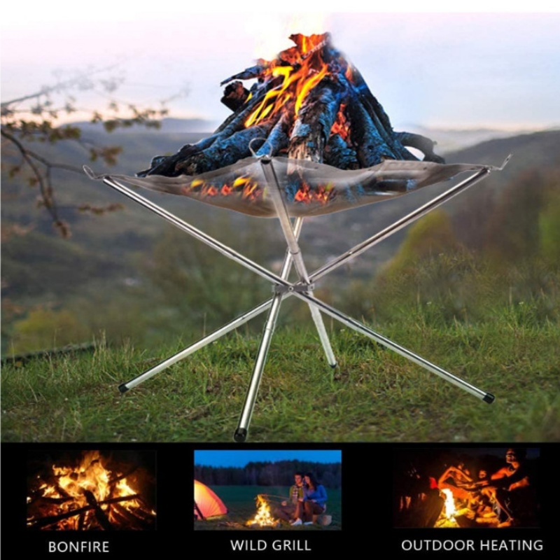 Outdoor BBQ Bonfire Rack Porta - Outdoor Camping Wood Stove recension och pris