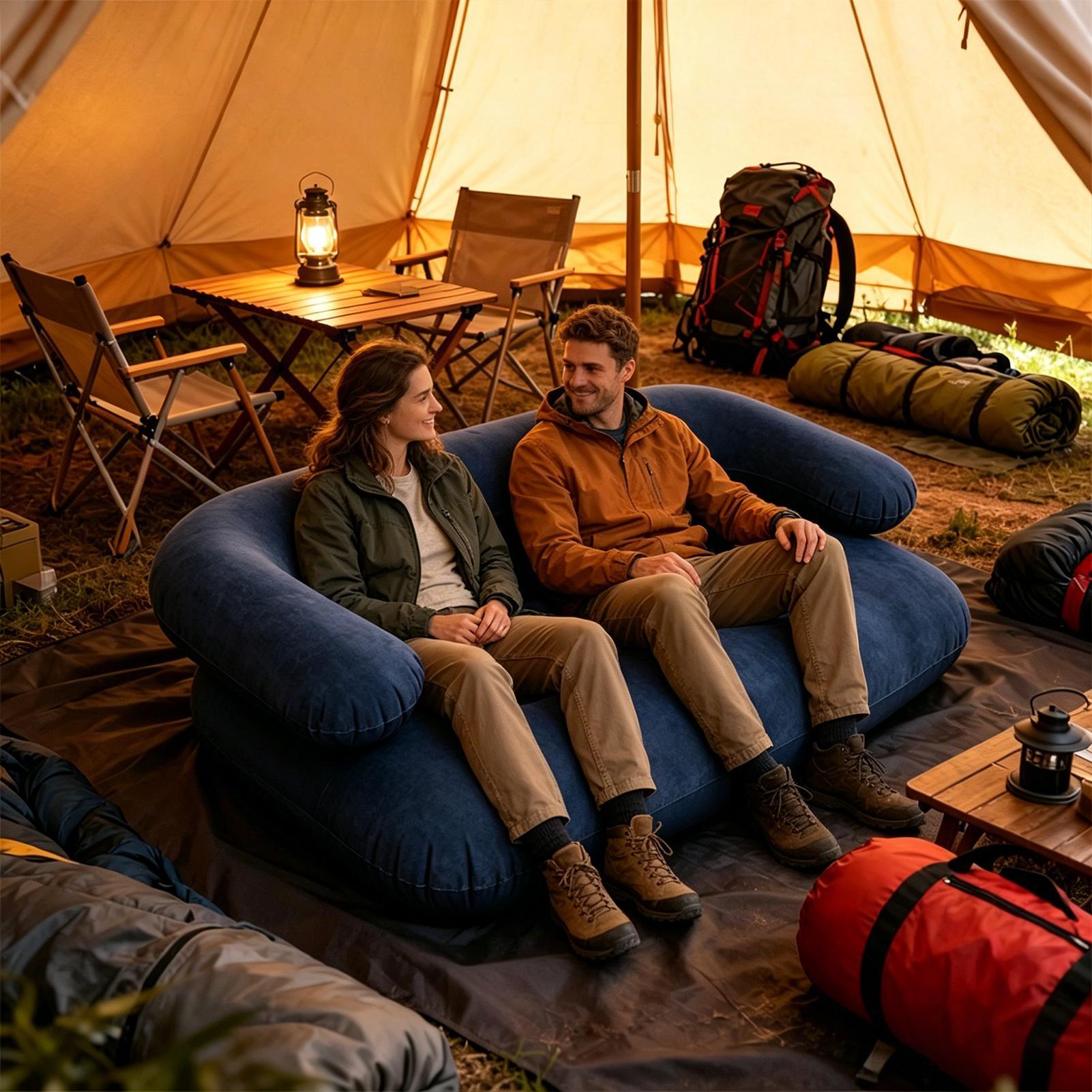 135X66X45cm Flocked Inflatable - Outdoor Camping Decke recension och pris