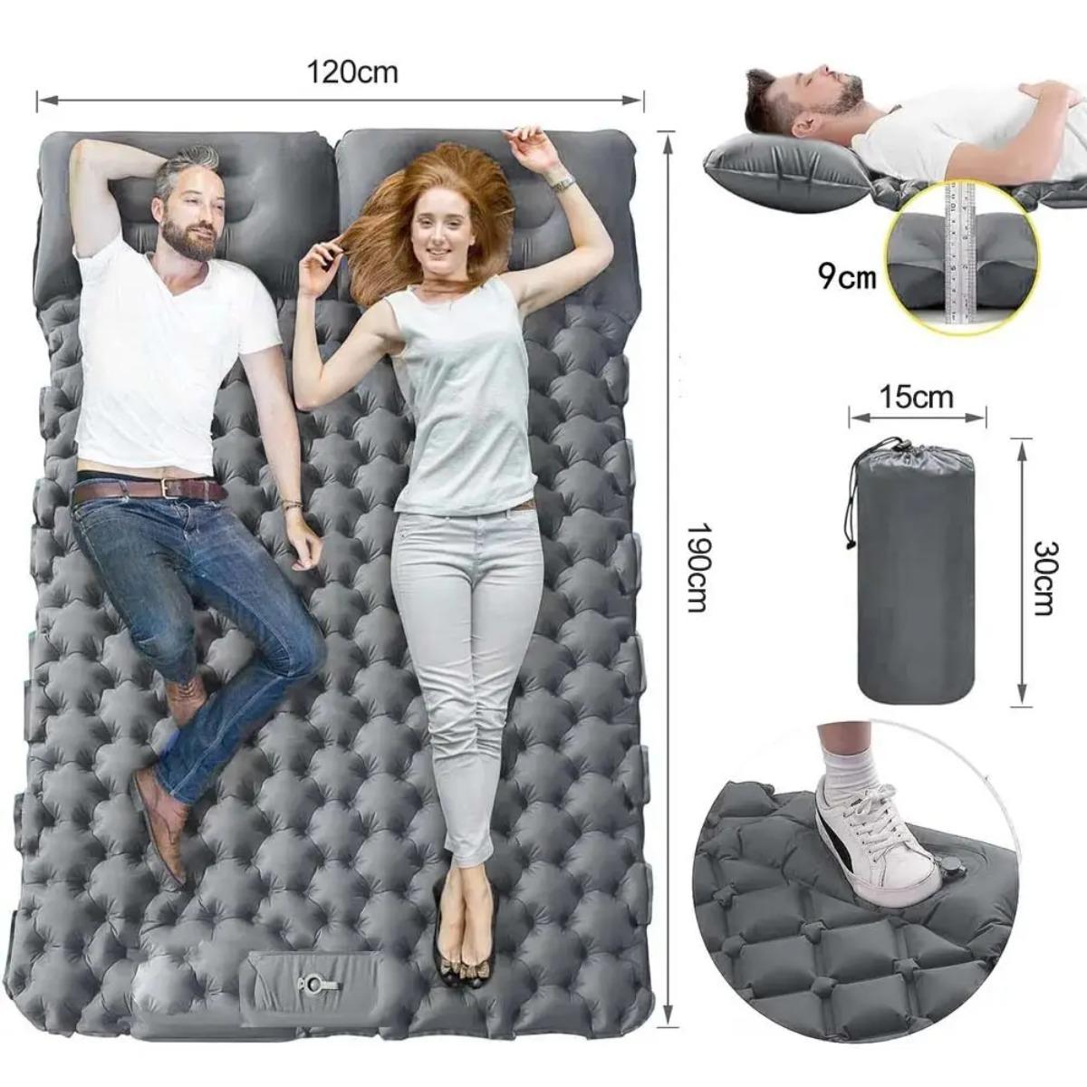 Single & Double Inflatable Air - Outdoor Camping Mat recension och pris