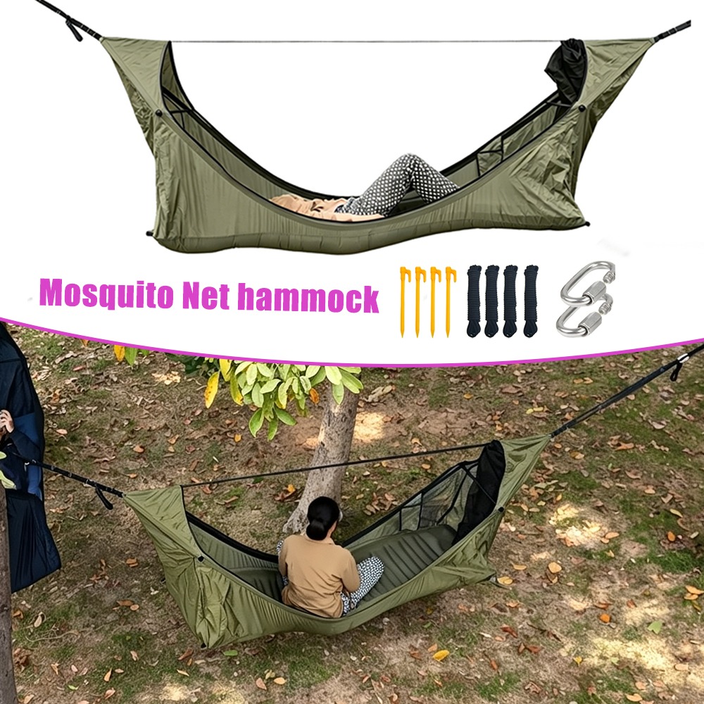Flat Hammock with Mosquito Net - Outdoor Camping Hammock recension och pris