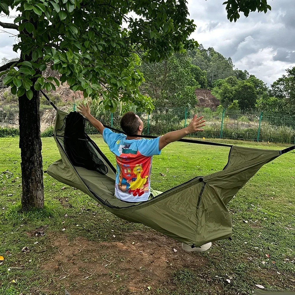 Flat Hammock with Mosquito Net - Outdoor Camping Hammock recension och pris