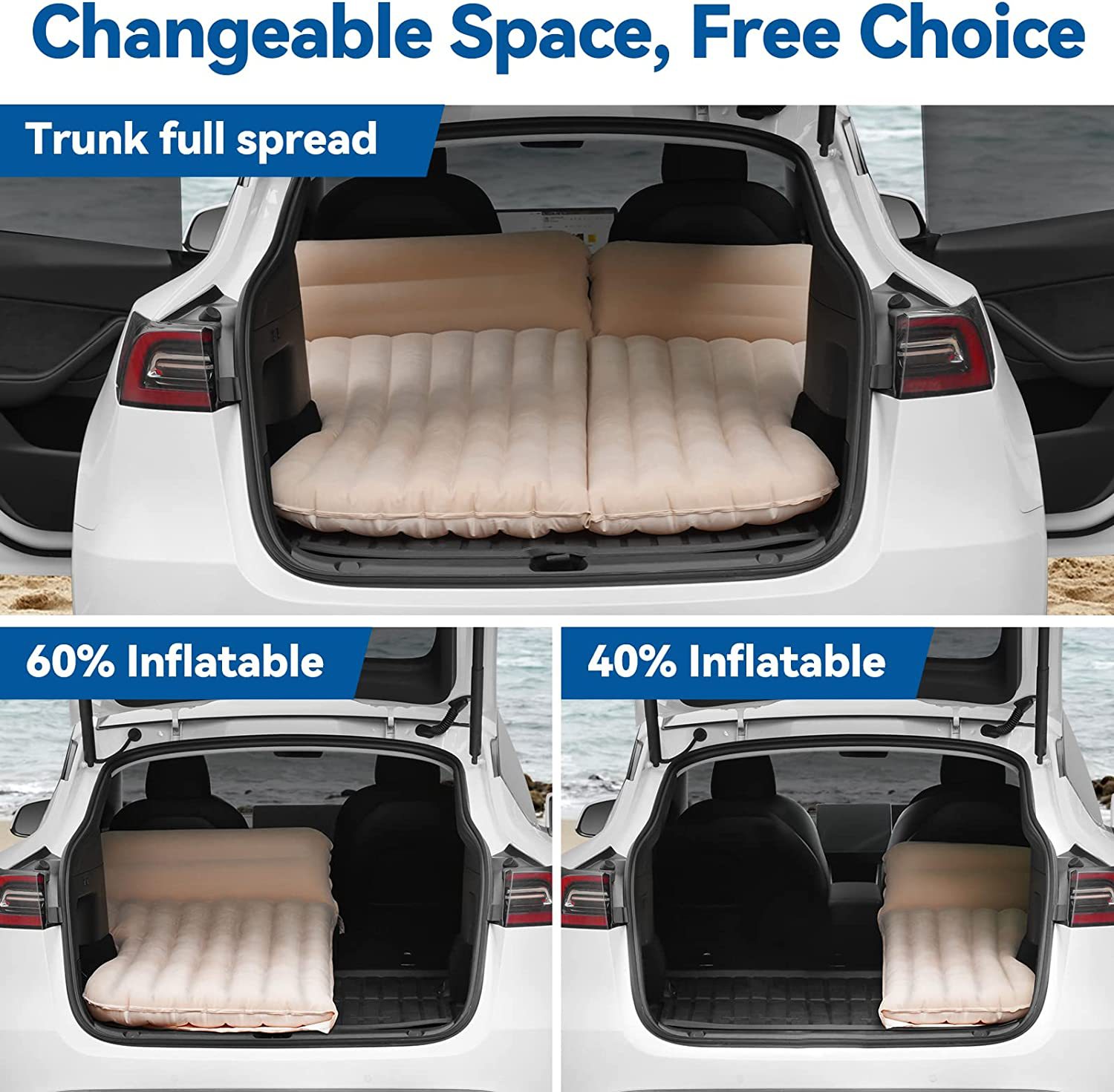 Car Inflatable Bed For Tesla M - Outdoor Camping Mattress recension och pris
