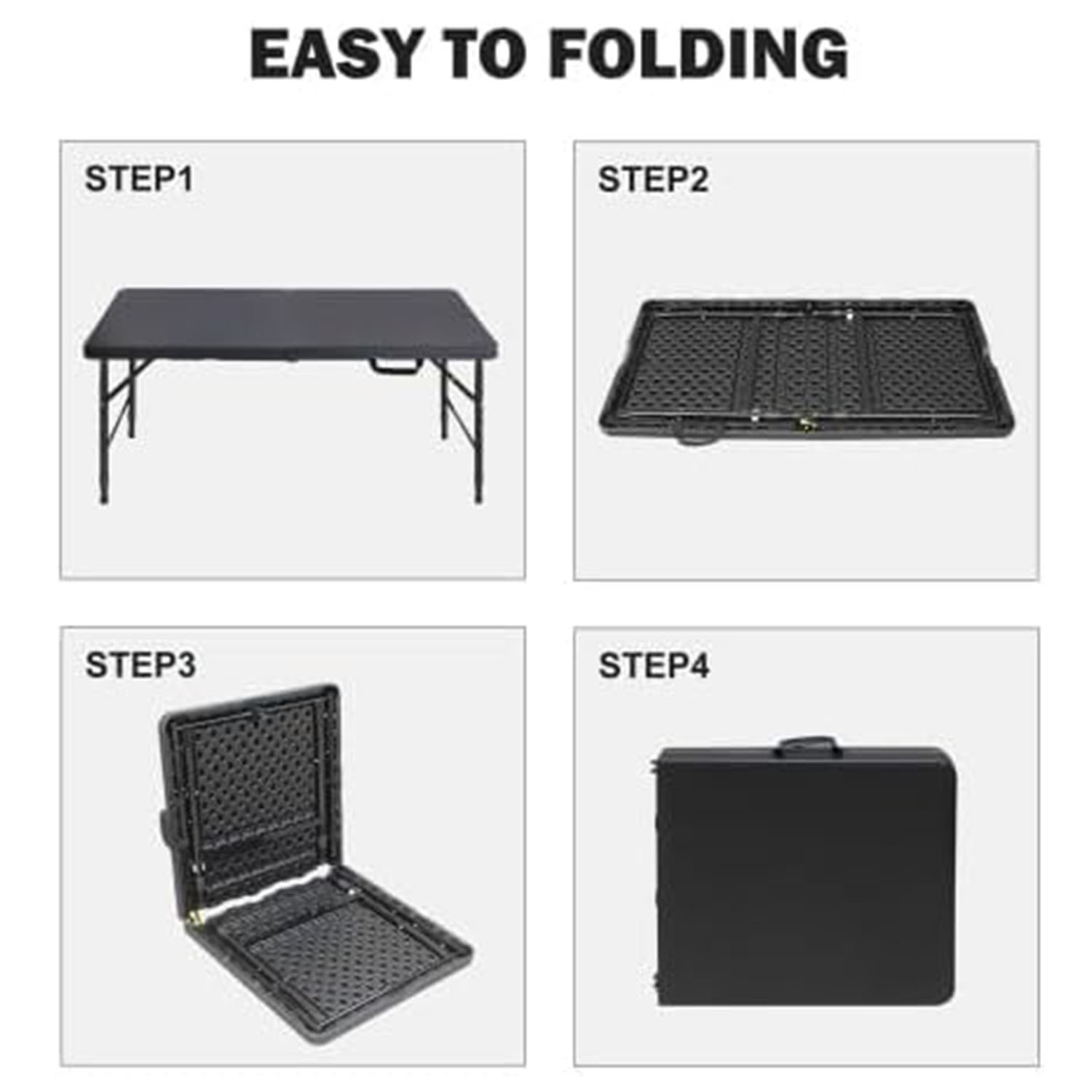 Folding Table 4ft Height Adjus - Camp Table Folding recension och pris