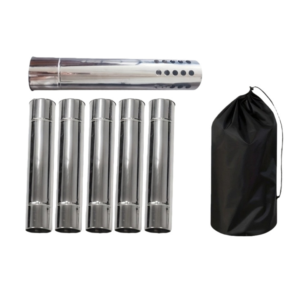 Stainless Steel Smoke Pipe Kit - Outdoor Camping Wood Stove recension och pris