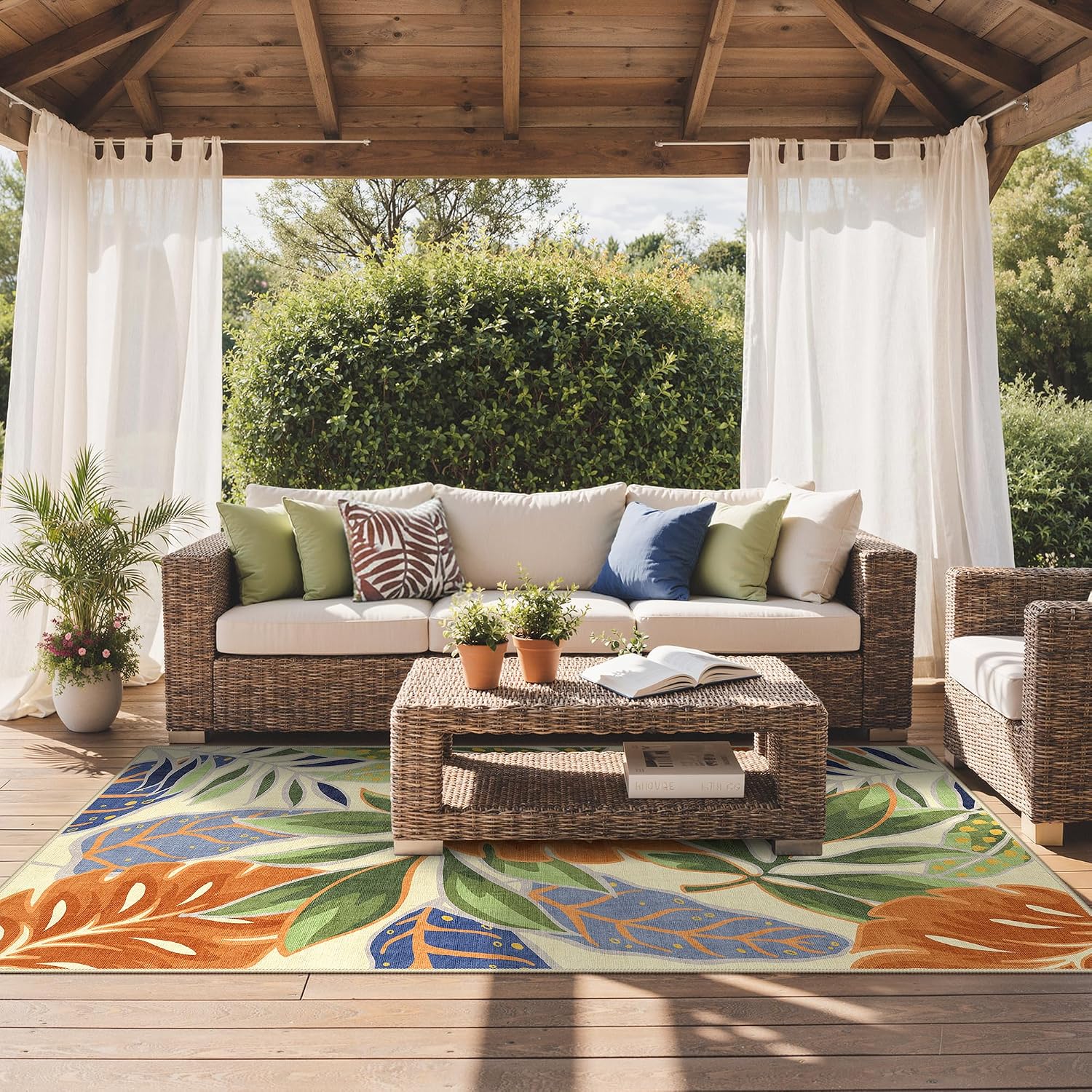 Indoor Outdoor Area Rug Rust S - Outdoor Camping Decke recension och pris