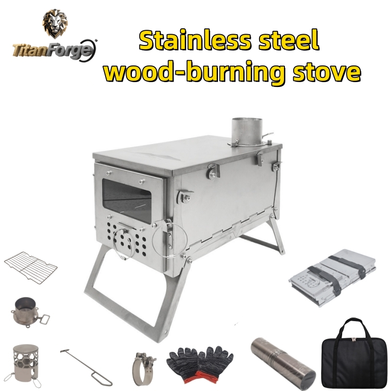 Folding Wood Stove, Stainless  - Outdoor Camping Wood Stove recension och pris