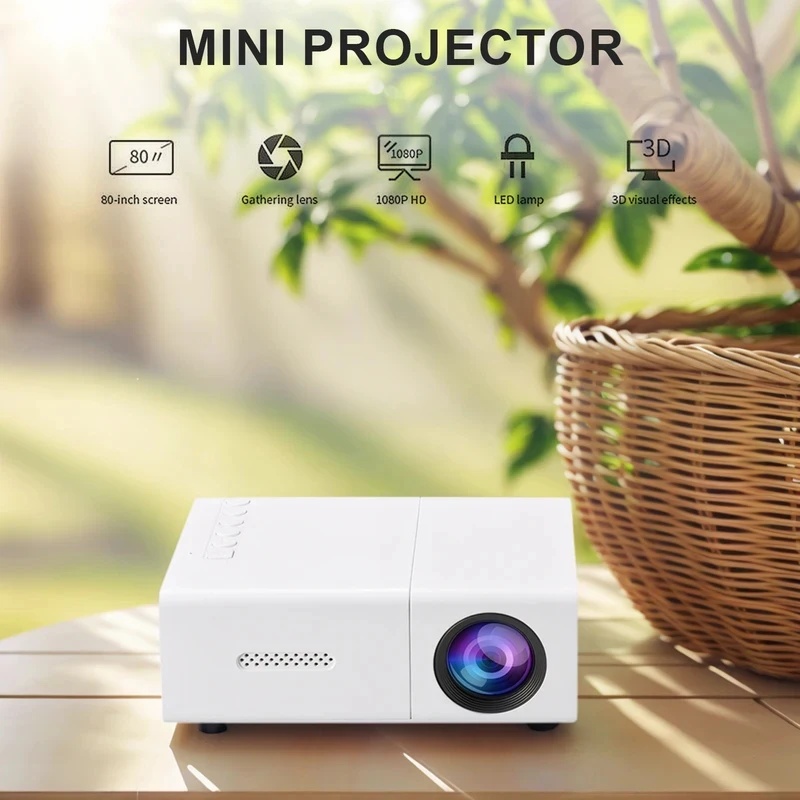 1080P LED Mini Projector with  - Outdoor Camping Videos recension och pris