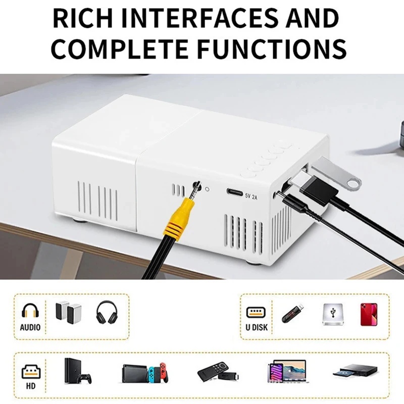 1080P LED Mini Projector with  - Outdoor Camping Videos recension och pris