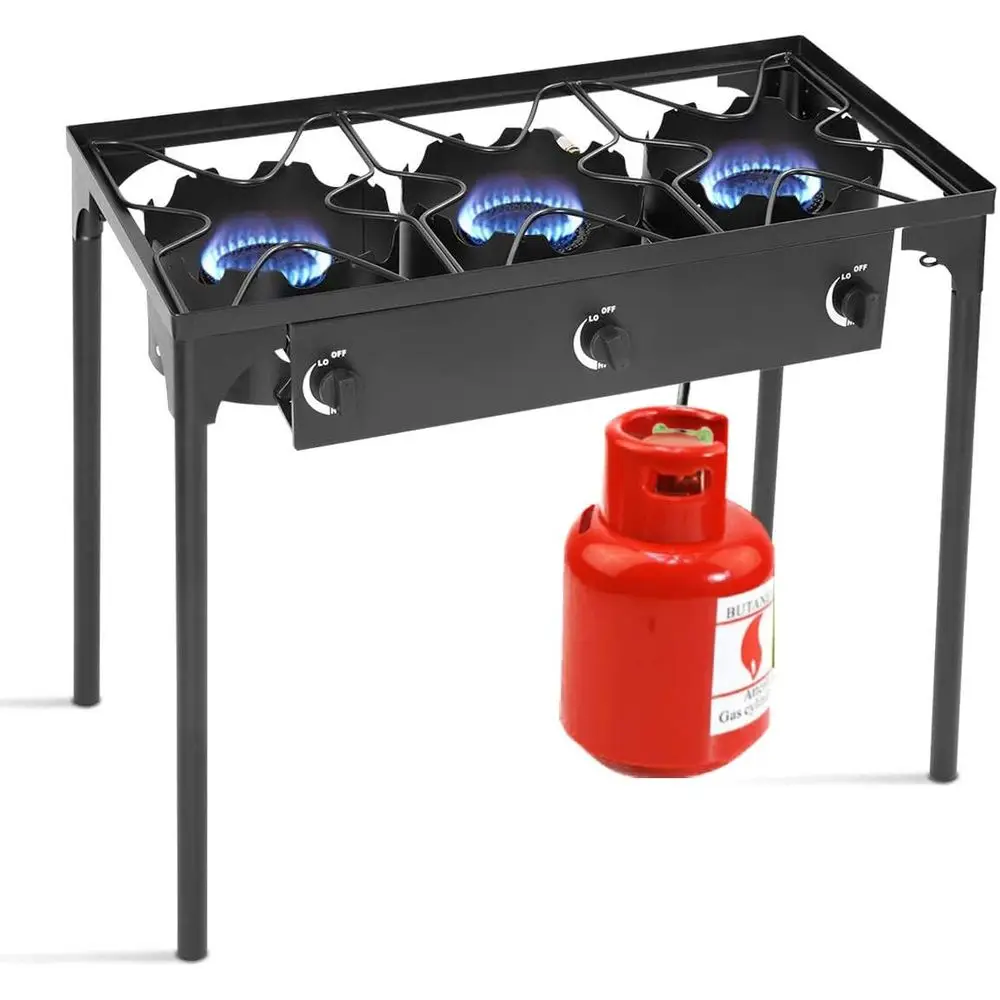 Portable 3-Burner Propane Gas  - Outdoor Camping Gas Stove recension och pris