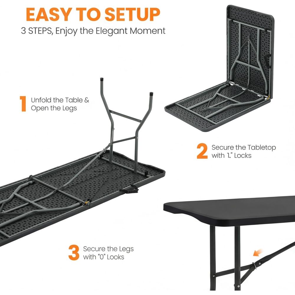 Portable Heavy-Duty 6-Person P - Camp Table Folding recension och pris